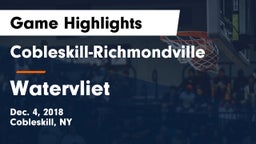 Cobleskill-Richmondville  vs Watervliet  Game Highlights - Dec. 4, 2018