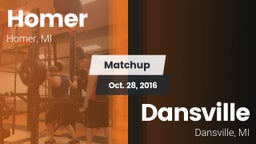 Matchup: Homer vs. Dansville  2016