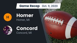 Recap: Homer  vs. Concord  2020
