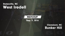 Matchup: West Iredell vs. Bunker Hill  2016