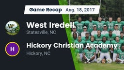 Recap: West Iredell  vs. Hickory Christian Academy  2017