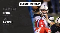 Recap: Leon  vs. Axtell  2016