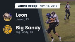 Recap: Leon  vs. Big Sandy  2018