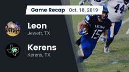 Recap: Leon  vs. Kerens  2019