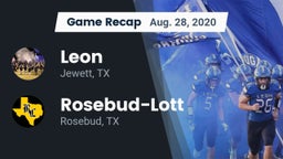 Recap: Leon  vs. Rosebud-Lott  2020