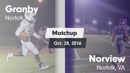 Matchup: Granby vs. Norview  2016