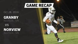 Recap: Granby  vs. Norview  2016