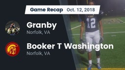 Recap: Granby  vs. Booker T Washington  2018