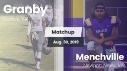 Matchup: Granby vs. Menchville  2019