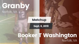 Matchup: Granby vs. Booker T Washington  2019