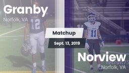 Matchup: Granby vs. Norview  2019