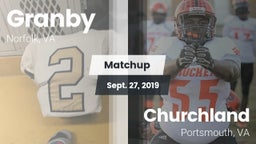 Matchup: Granby vs. Churchland  2019