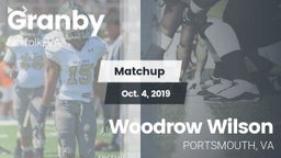 Matchup: Granby vs. Woodrow Wilson   2019