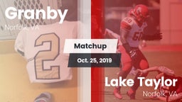 Matchup: Granby vs. Lake Taylor  2019