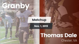 Matchup: Granby vs. Thomas Dale  2019