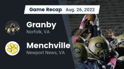 Recap: Granby  vs. Menchville  2022