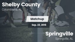 Matchup: Shelby County vs. Springville  2016