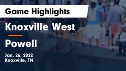 Knoxville West  vs Powell  Game Highlights - Jan. 26, 2022