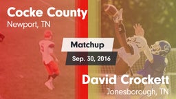 Matchup: Cocke County vs. David Crockett  2016
