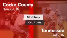 Matchup: Cocke County vs. Tennessee  2016
