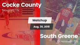 Matchup: Cocke County vs. South Greene  2018