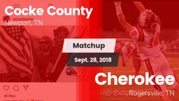 Matchup: Cocke County vs. Cherokee  2018