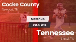 Matchup: Cocke County vs. Tennessee  2018