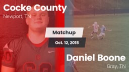 Matchup: Cocke County vs. Daniel Boone  2018