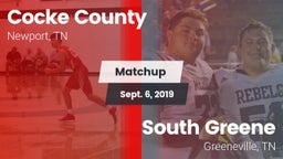 Matchup: Cocke County vs. South Greene  2019