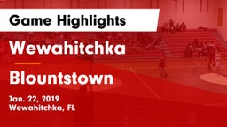 Wewahitchka  vs Blountstown Game Highlights - Jan. 22, 2019