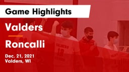 Valders  vs Roncalli  Game Highlights - Dec. 21, 2021