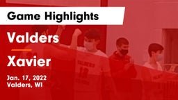 Valders  vs Xavier  Game Highlights - Jan. 17, 2022