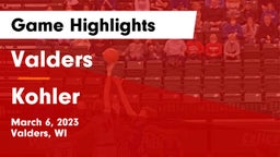 Valders  vs Kohler  Game Highlights - March 6, 2023