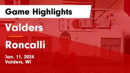 Valders  vs Roncalli  Game Highlights - Jan. 11, 2024