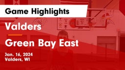 Valders  vs Green Bay East  Game Highlights - Jan. 16, 2024
