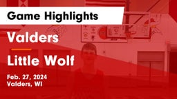 Valders  vs Little Wolf  Game Highlights - Feb. 27, 2024
