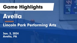 Avella  vs Lincoln Park Performing Arts  Game Highlights - Jan. 3, 2024