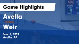 Avella  vs Weir  Game Highlights - Jan. 6, 2024