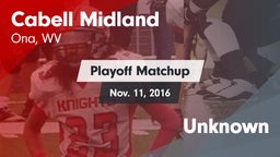 Matchup: Cabell Midland vs. Unknown 2016