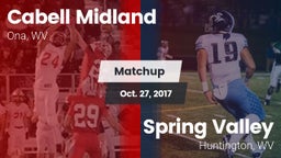 Matchup: Cabell Midland vs. Spring Valley  2017