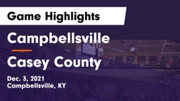 Campbellsville  vs Casey County  Game Highlights - Dec. 3, 2021