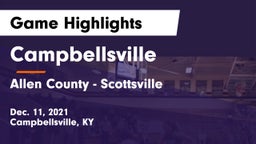 Campbellsville  vs Allen County - Scottsville  Game Highlights - Dec. 11, 2021