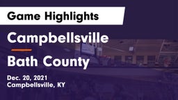 Campbellsville  vs Bath County  Game Highlights - Dec. 20, 2021