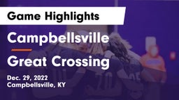 Campbellsville  vs Great Crossing  Game Highlights - Dec. 29, 2022
