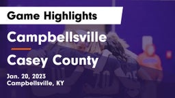 Campbellsville  vs Casey County  Game Highlights - Jan. 20, 2023