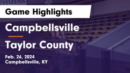 Campbellsville  vs Taylor County  Game Highlights - Feb. 26, 2024