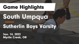 South Umpqua  vs Sutherlin Boys Varsity  Game Highlights - Jan. 14, 2022