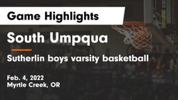 South Umpqua  vs Sutherlin boys varsity basketball  Game Highlights - Feb. 4, 2022