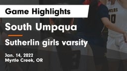 South Umpqua  vs Sutherlin girls varsity  Game Highlights - Jan. 14, 2022