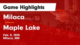 Milaca  vs Maple Lake  Game Highlights - Feb. 8, 2020